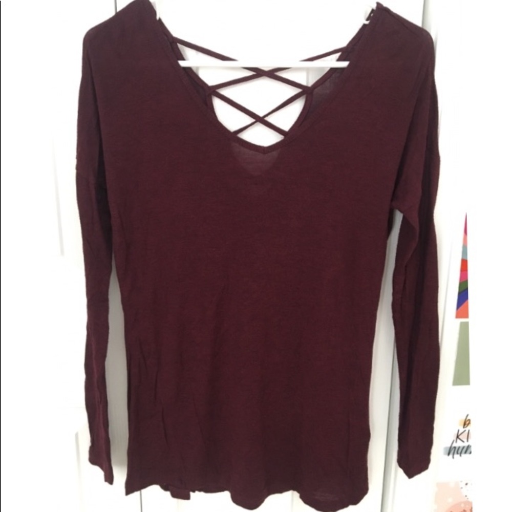 Ultra Flirt maroon long sleeve